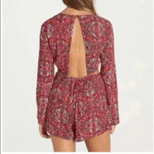 Billabong Signature Soft Boho Romper Shorts Size medium